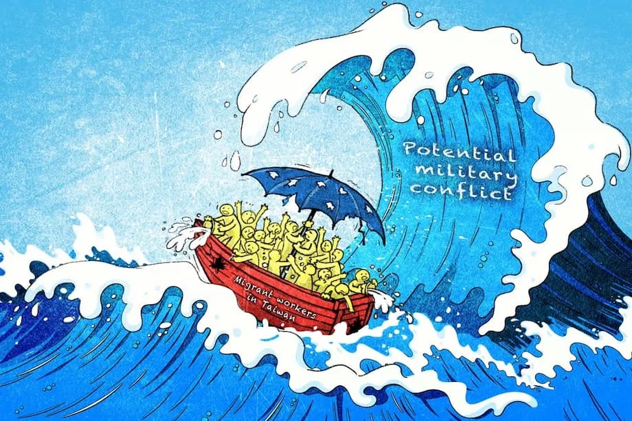 Les travailleurs migrants à Taïwan face à la montée des tensions et à l’incertitude des plans d’évacuation
