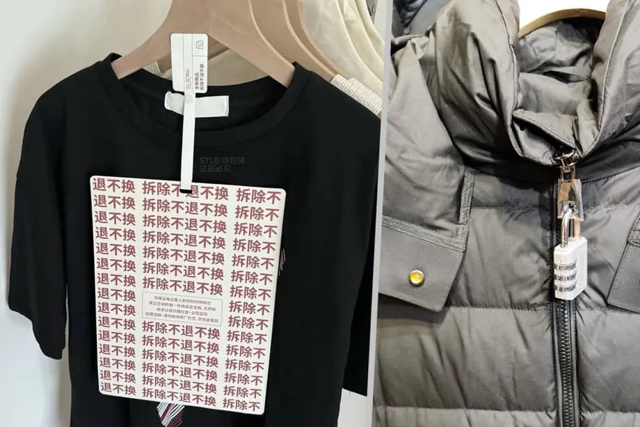 En Chine, les vendeurs en ligne utilisent de grandes étiquettes et des cadenas pour lutter contre les retours abusifs