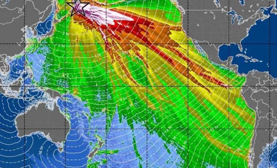 Un satellite révèle une vue sans précédent d’un puissant tsunami dans le Pacifique