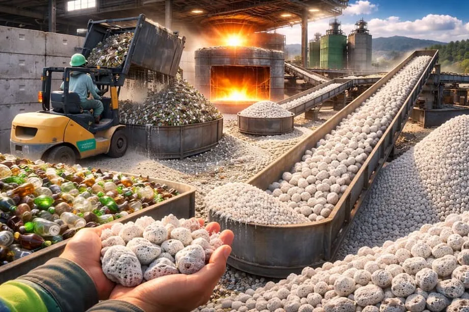 Une usine d’Hiroshima transforme les déchets de verre en Super Sol, un matériau écologique polyvalent