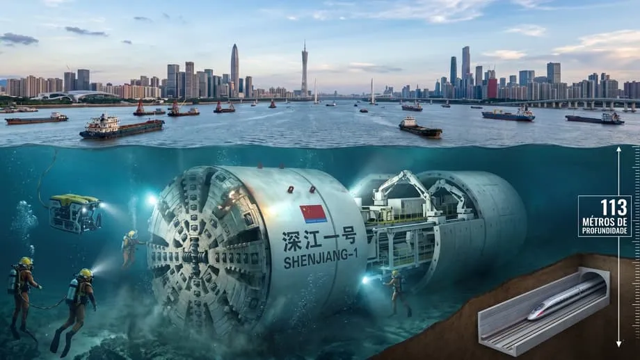 La Chine creuse le tunnel ferroviaire sous-marin le plus profond du monde, à 113 mètres sous le fond marin